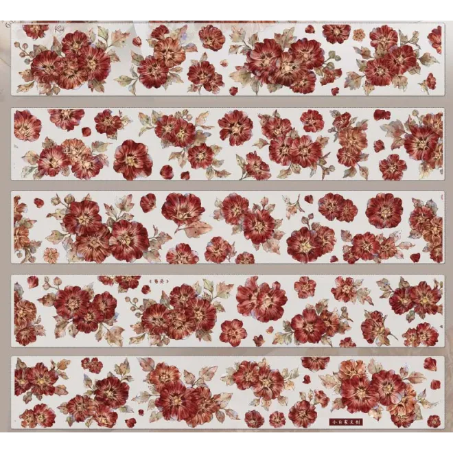 Yearning red flower Pet tape