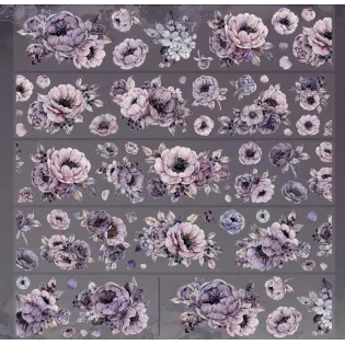 Romantic purple flower Die cut PET TAPE