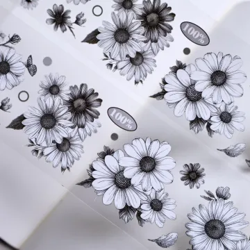 Monochromatic Chrysanthemum Die cut PET TAPE