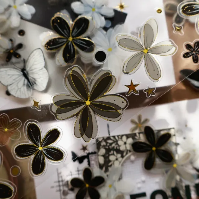 Night fury bloom die cut pet tape