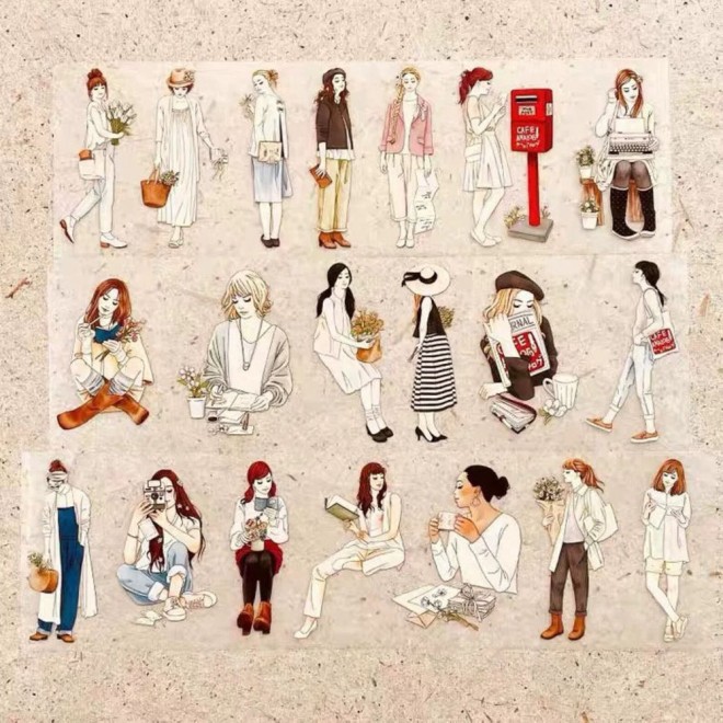 WINDRY R Spring letters Matte Pet Tape