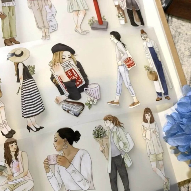 WINDRY R Spring letters Matte Pet Tape