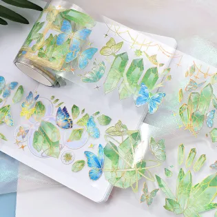 All about crystal PET GOLD FOILED TAPE 