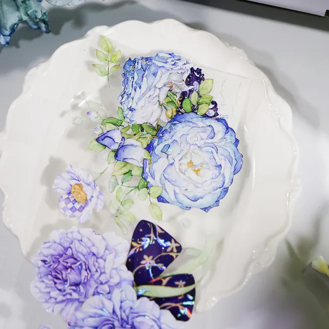 Blooming under Purple sky Glossy Laser PET Tape