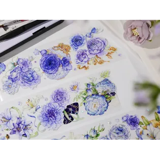 Blooming under Purple sky Glossy Laser PET Tape