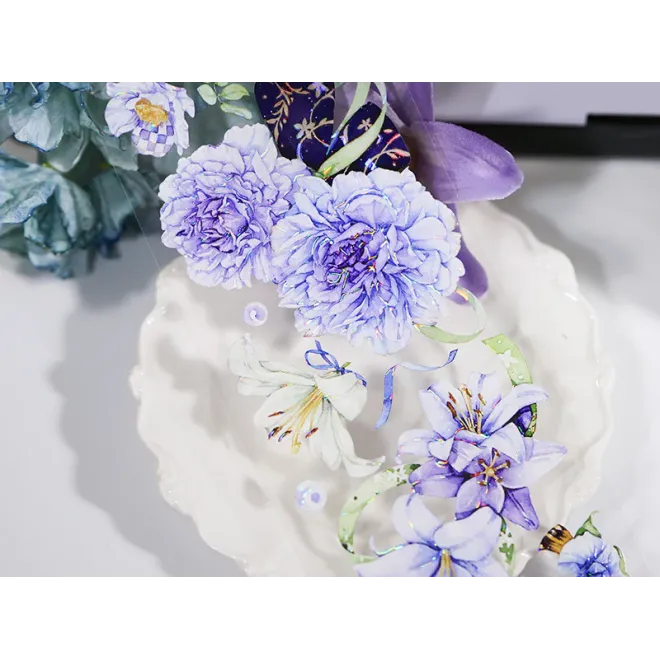 Blooming under Purple sky Glossy Laser PET Tape