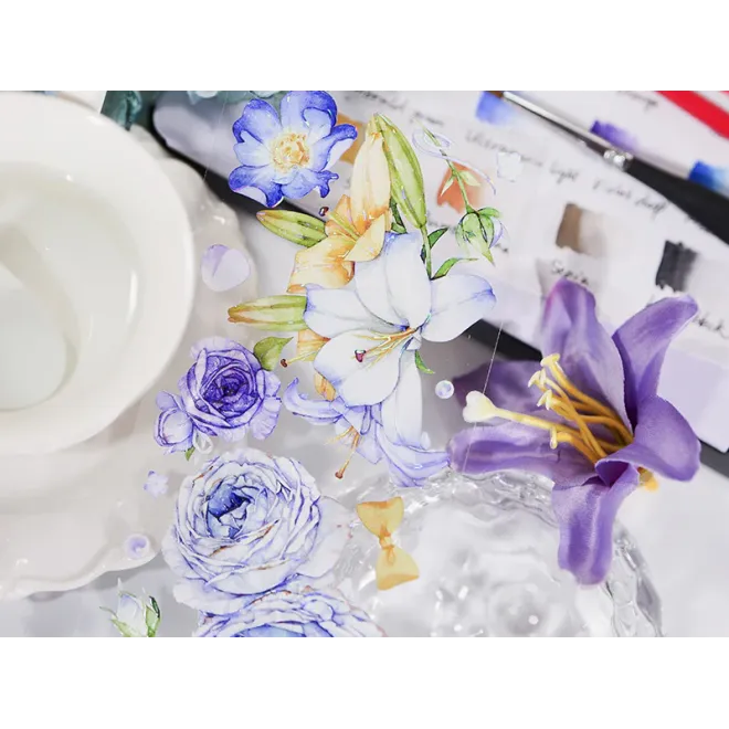 Blooming under Purple sky Glossy Laser PET Tape