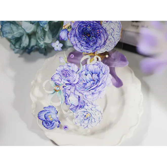 Blooming under Purple sky Glossy Laser PET Tape