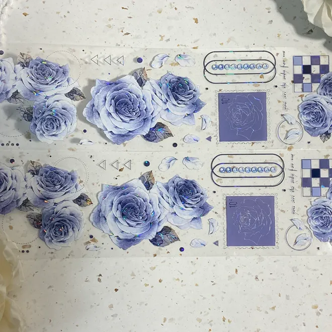 Snow rose Laser Glossy PET TAPE