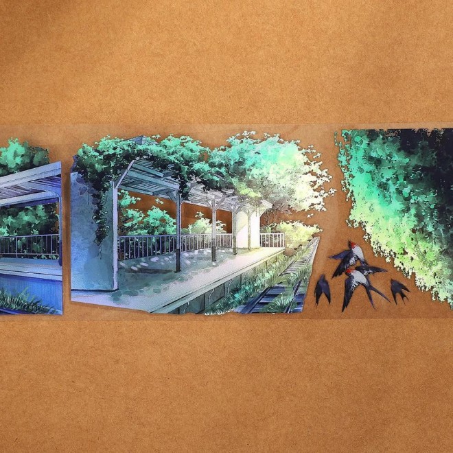 Light and Shadow Railtrack PET tape