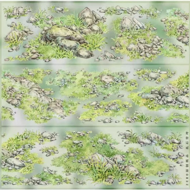 Rocky Grassland PET tape