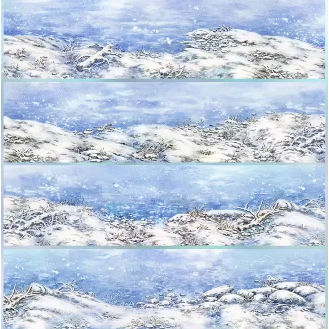 Winter Snow Field WASHI tape