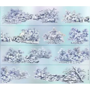 Snow Tree PET tape