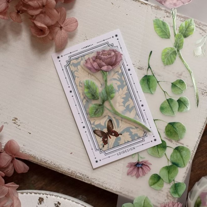 LOI ROSE FLORAL PET Tape