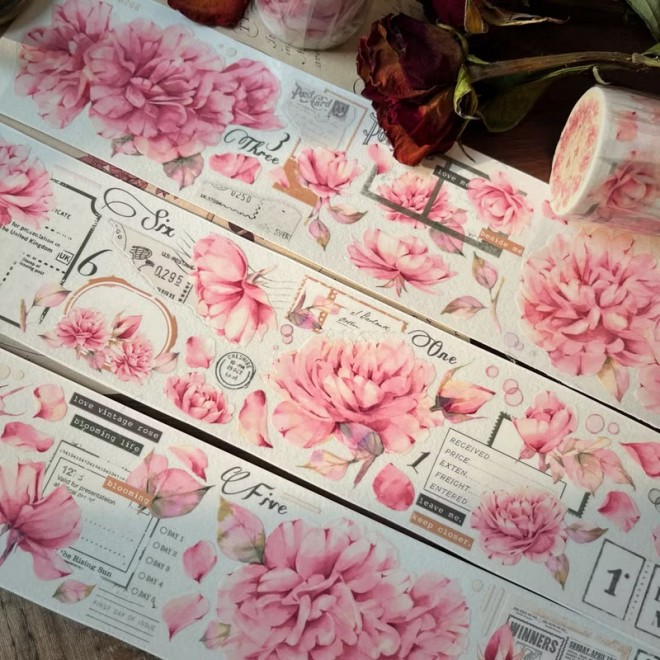Pink Dream flower PET tape