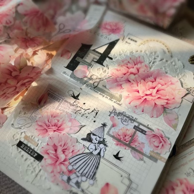 Pink Dream flower PET tape