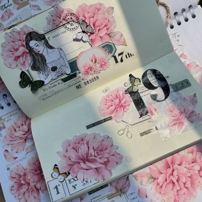 Pink Dream flower PET tape