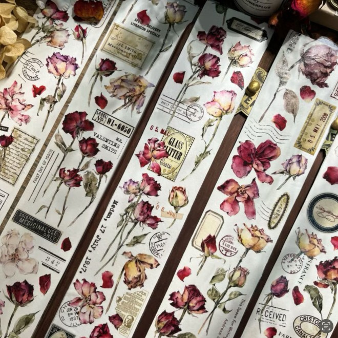 Antique Rose PET tape