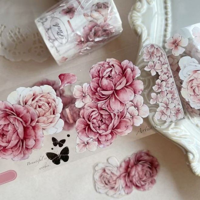 Pink Peony PET tape