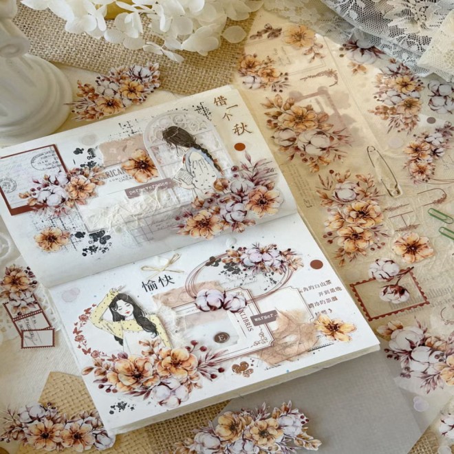 Coffee Flower PET tape