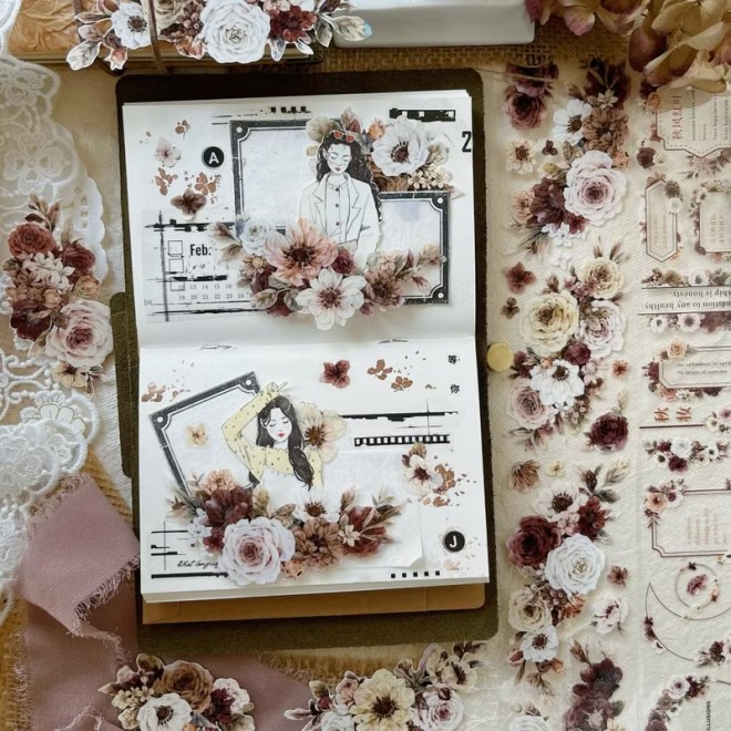 Autumn Flower PET tape