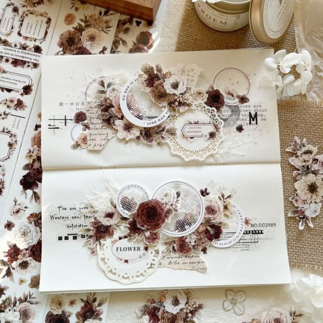 Autumn Flower PET tape