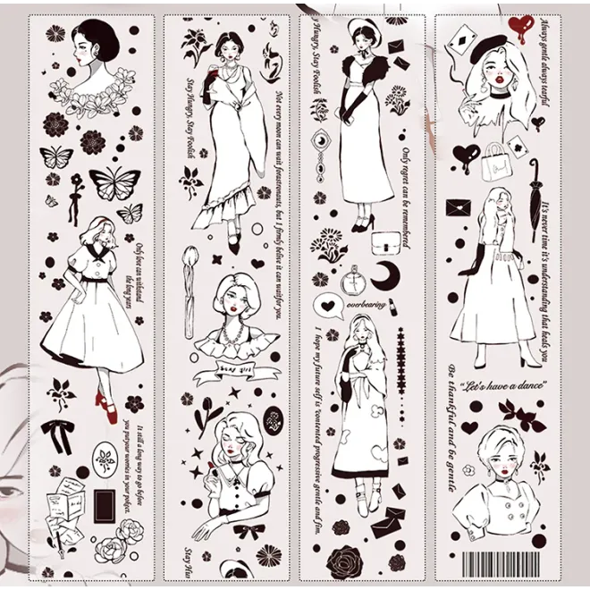 Elegant women PET tape