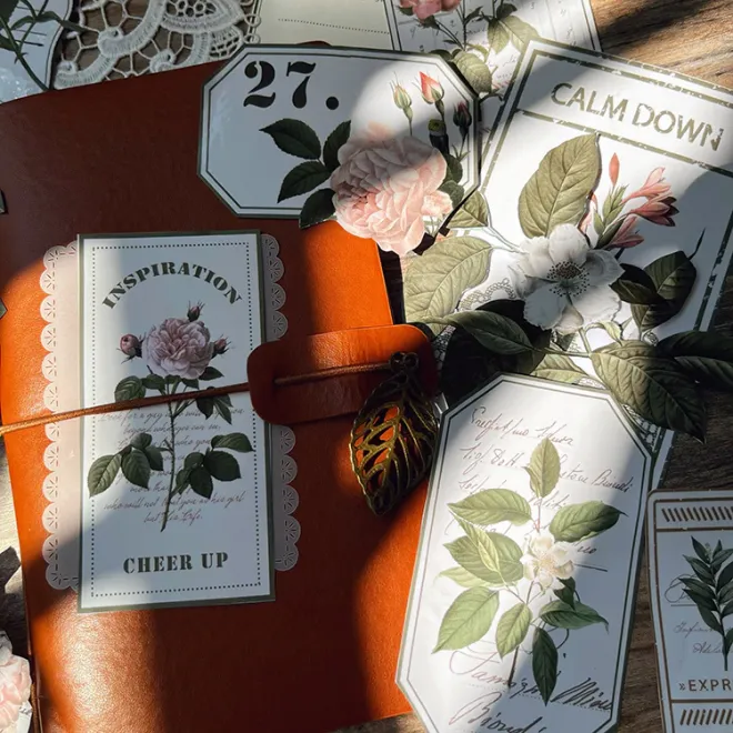 Vintage Large Flower PET tape