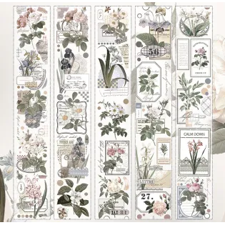 Vintage Large Flower PET tape