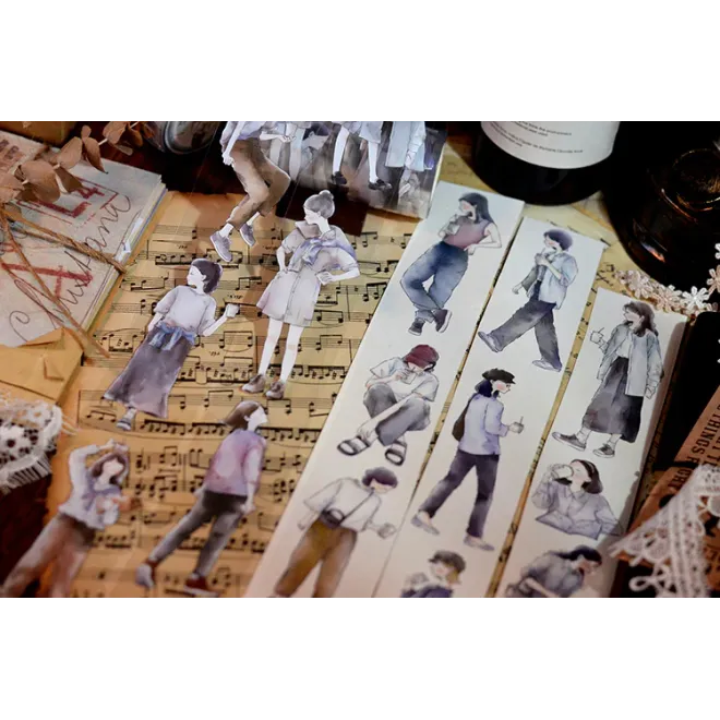 Leisure Coffee Girl PET tape