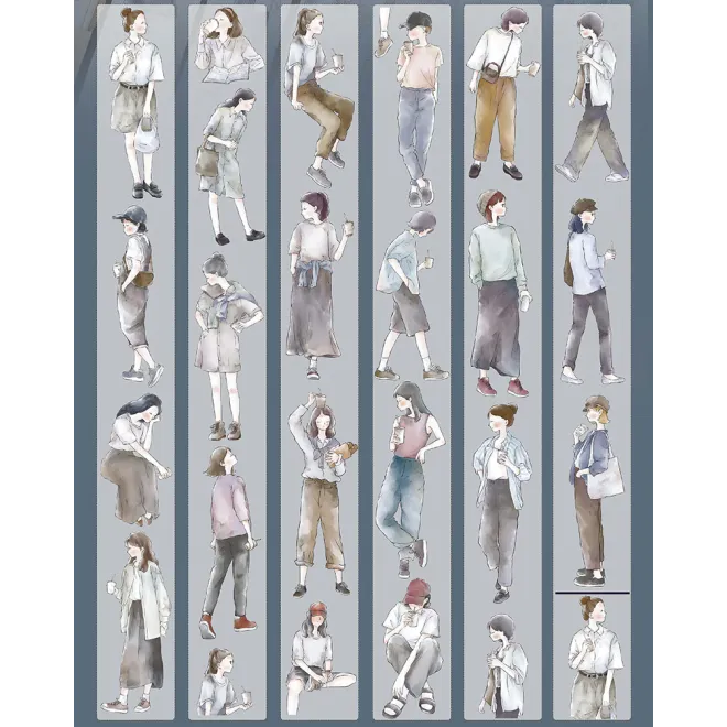 Leisure Coffee Girl PET tape