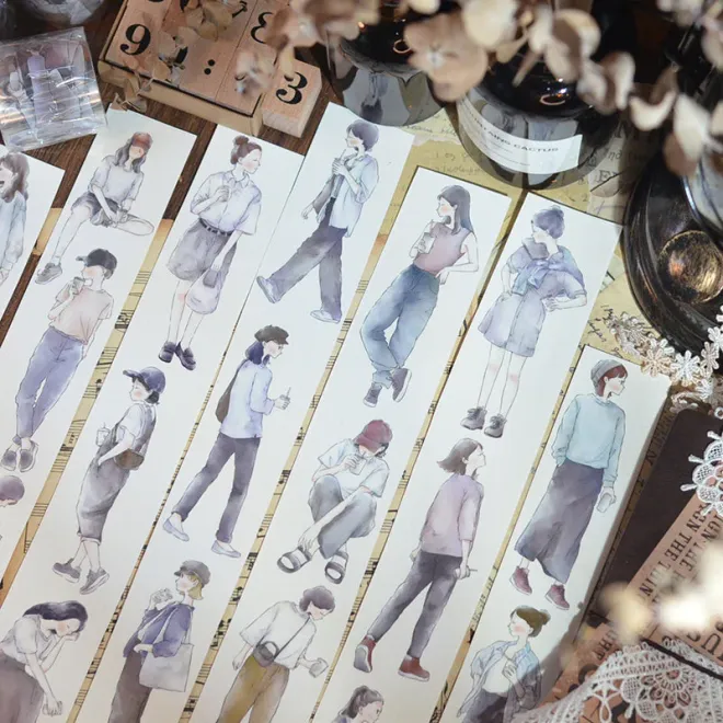 Leisure Coffee Girl PET tape